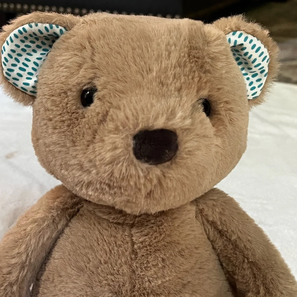 B Softies Teddy Bear Plush Brown Blue Turquoise Paws Stuffed Animal Toy